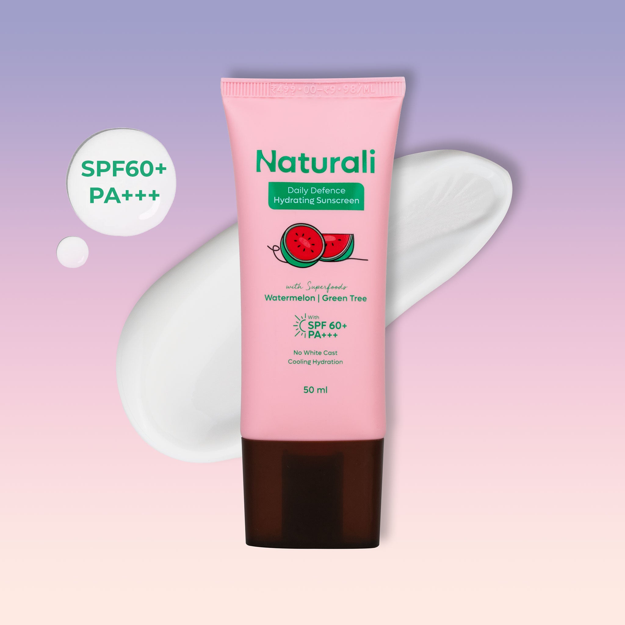 Naturali Daily Defence Cooling & Hydrating Sunscreen With Watermelon, Green Tea & Vitamin E