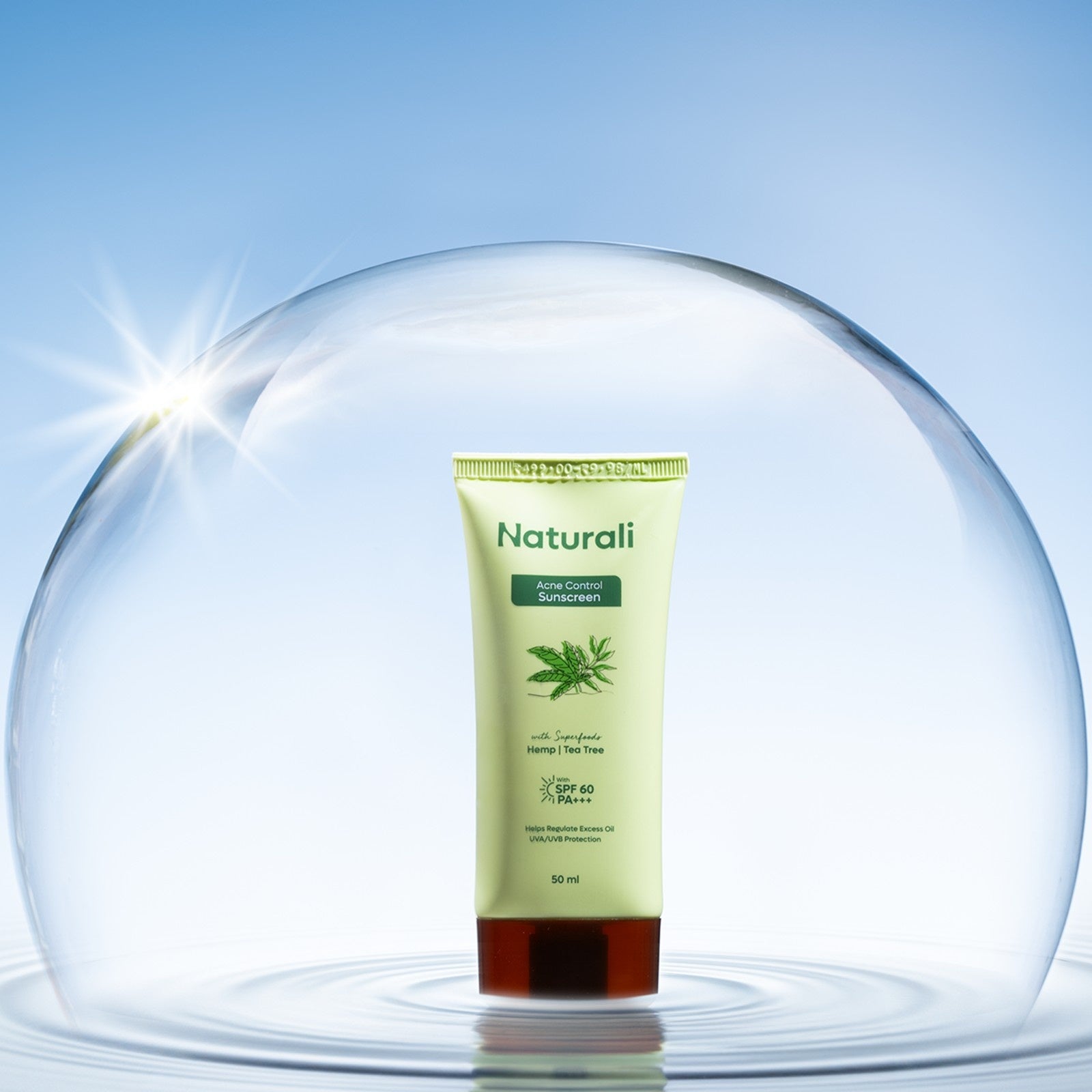 Naturali Acne Control Sunscreen With Tea Tree Oil, Hemp Oil & Salicylic Acid