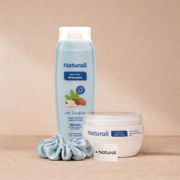 Naturali Anti-Frizz Shampoo + Anti-Frizz Hair Mask + Scrunchie