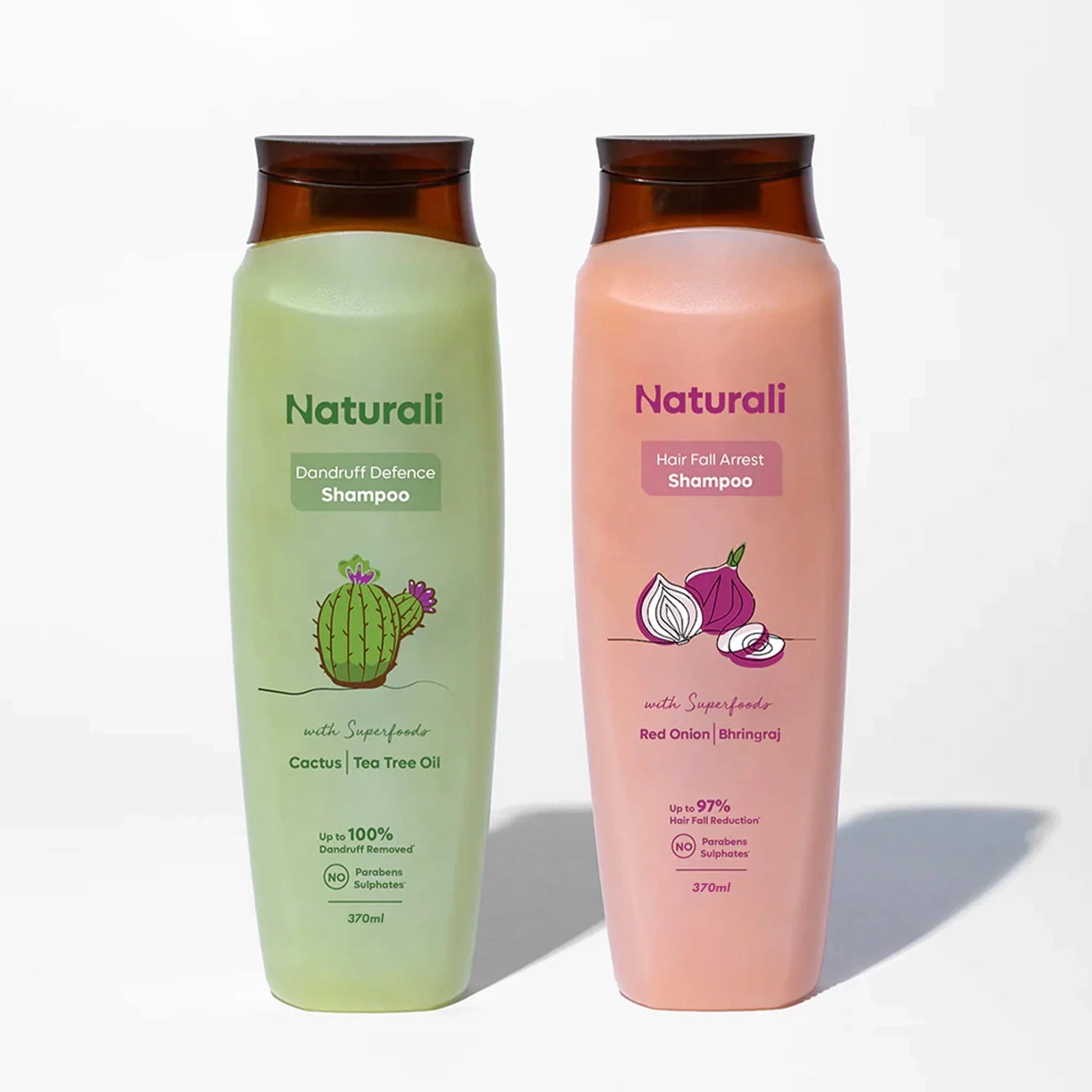 Naturali Hair Fall Arrest Shampoo + Naturali Dandruff Defence Shampoo