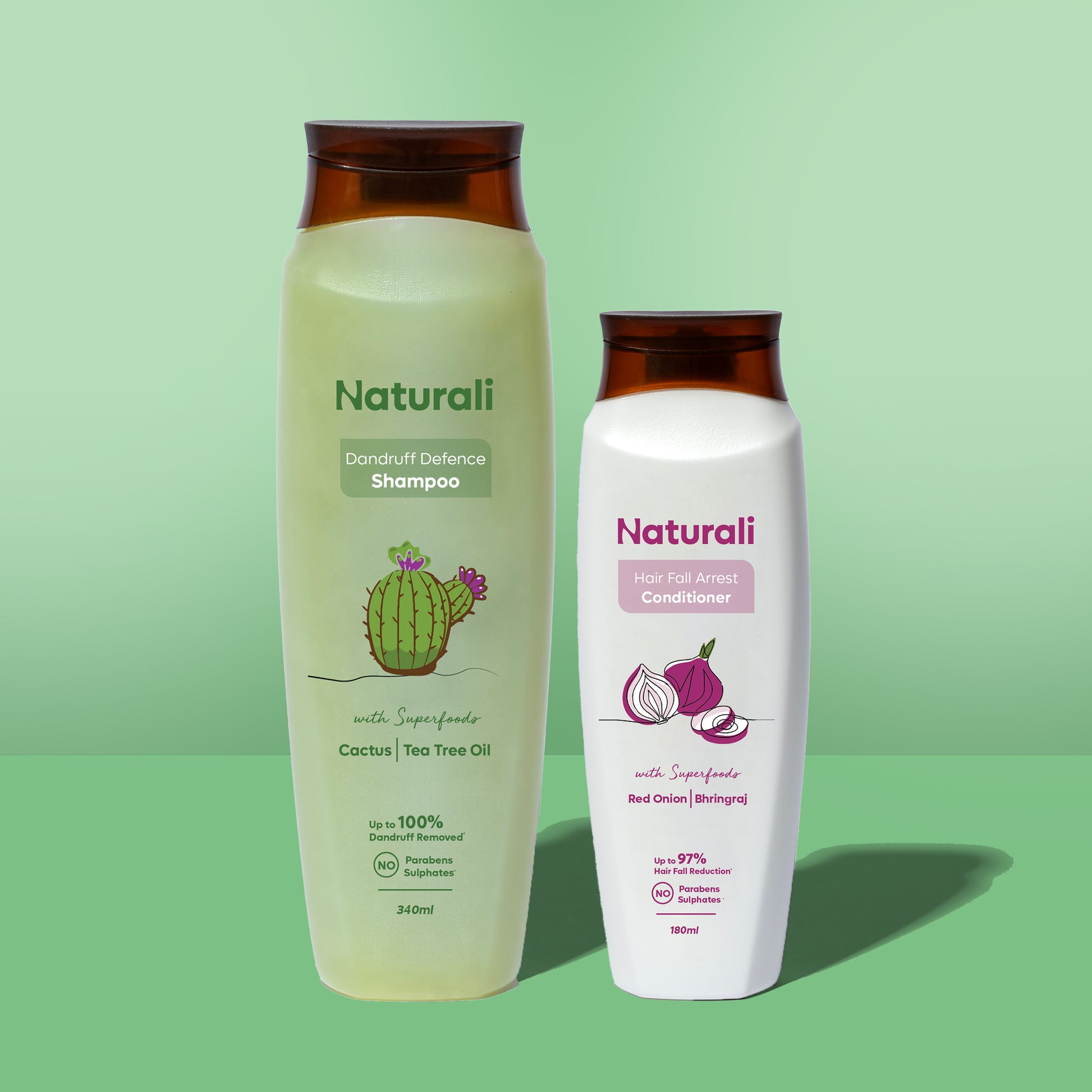 Naturali Dandruff Defence Shampoo 340ml + Hair Fall Arrest Conditioner 180ml