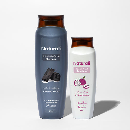 Naturali Pollution Defence Shampoo + Hair Fall Arrest Conditioner