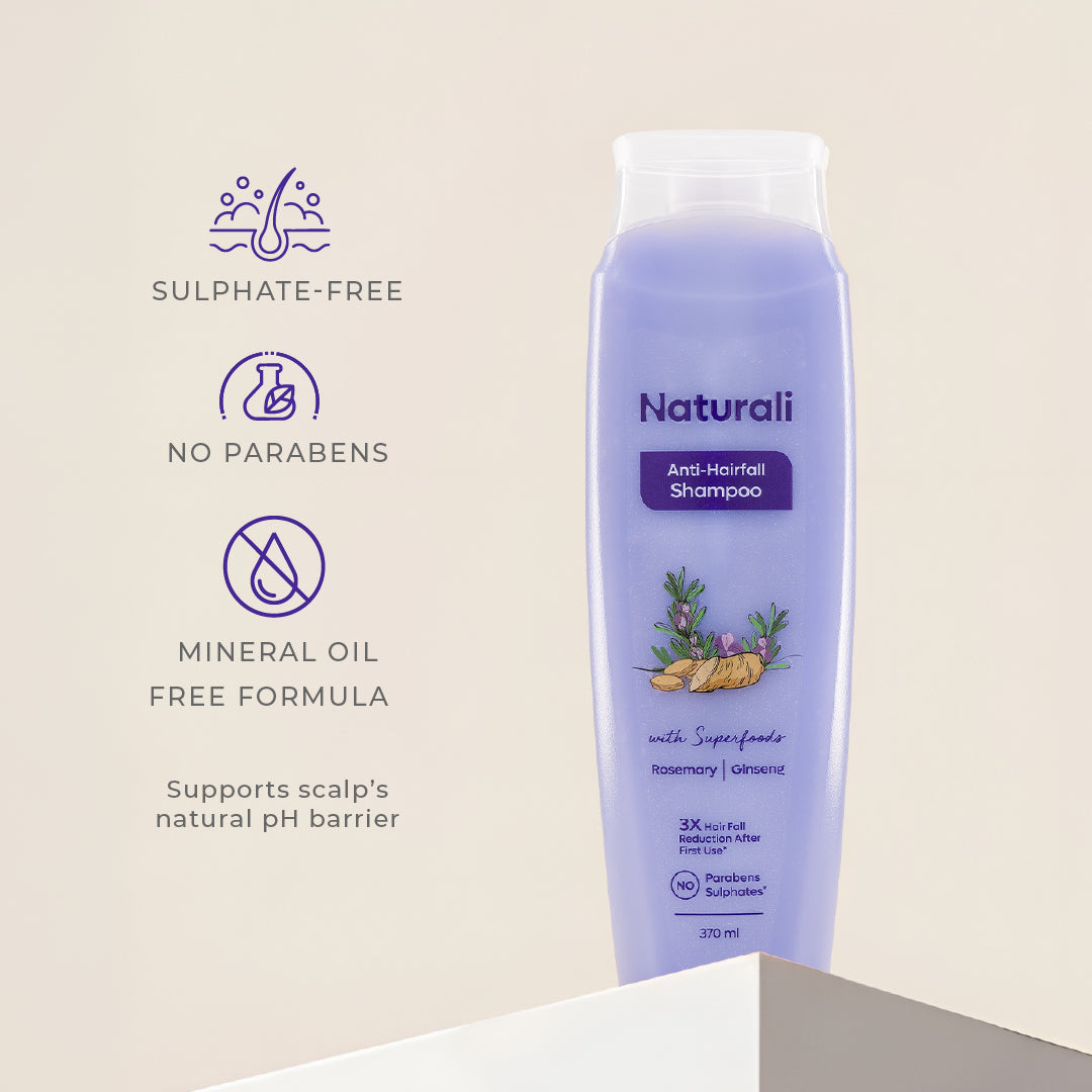 Naturali Anti-Hairfall Shampoo + Hairfall Arrest Shampoo + Wooden Comb