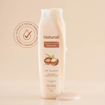 Naturali Daily Strength & Nourish Shampoo with Rice Water For Frizz Control & Shine