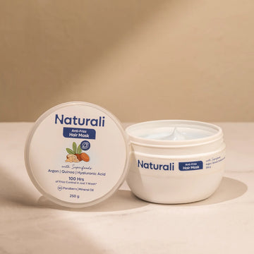 Naturali Anti-Frizz Hair Mask with Argan Oil, Quinoa, and Hyaluronic Acid