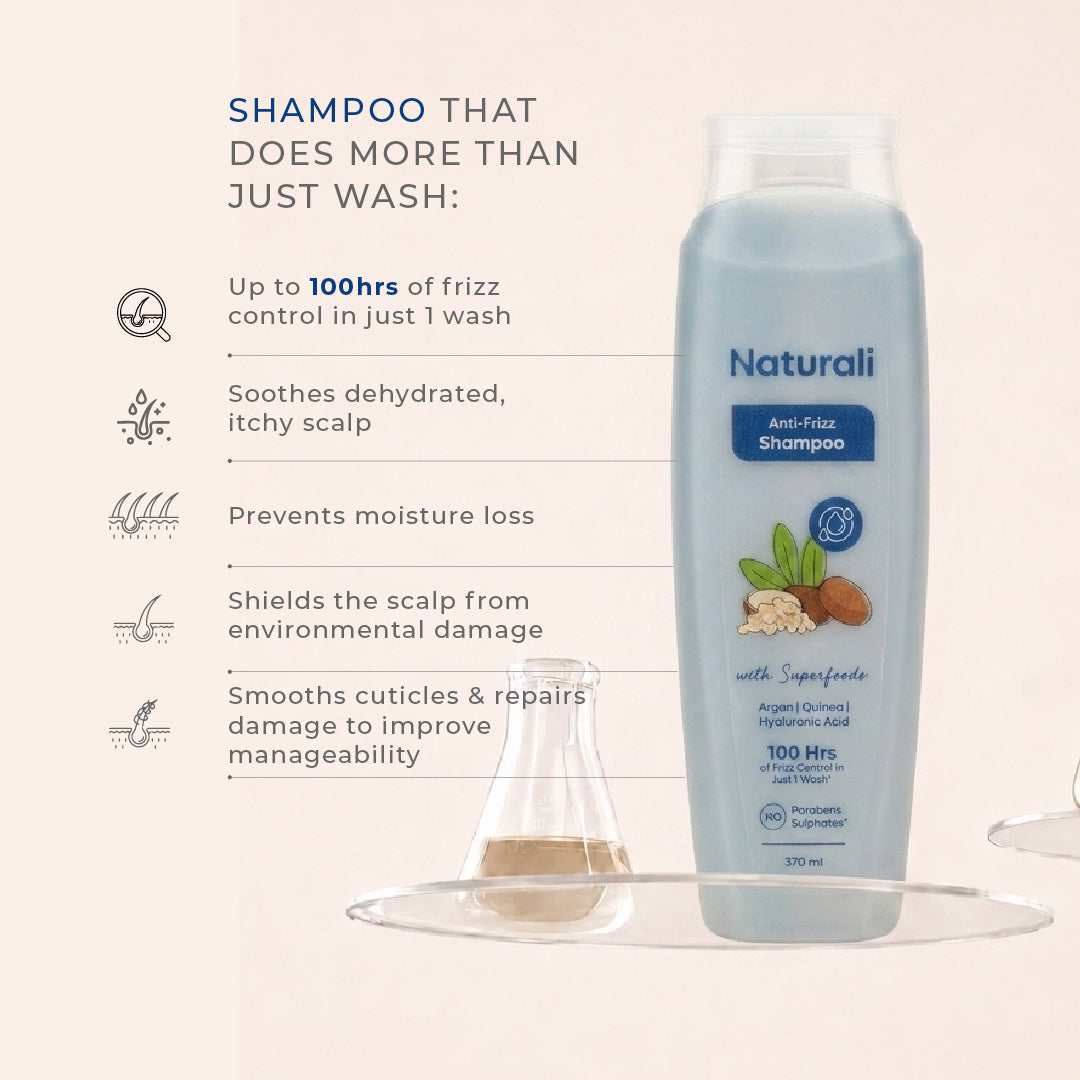 Naturali Anti-Frizz Shampoo with Argan Oil, Quinoa & Hyaluronic Acid