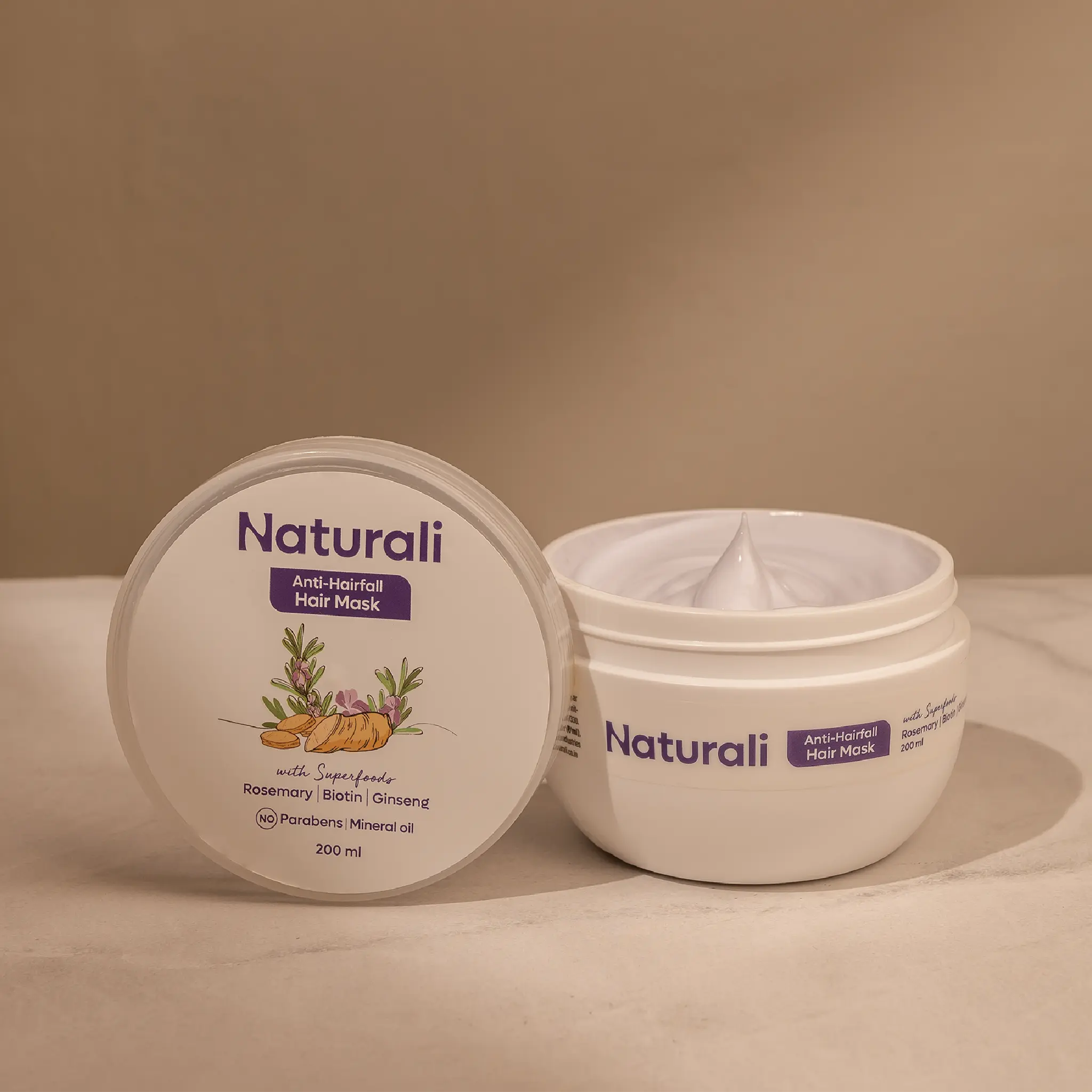 Naturali Anti-Hairfall Hair Mask With Rosemary, Korean Ginseng & Biotin