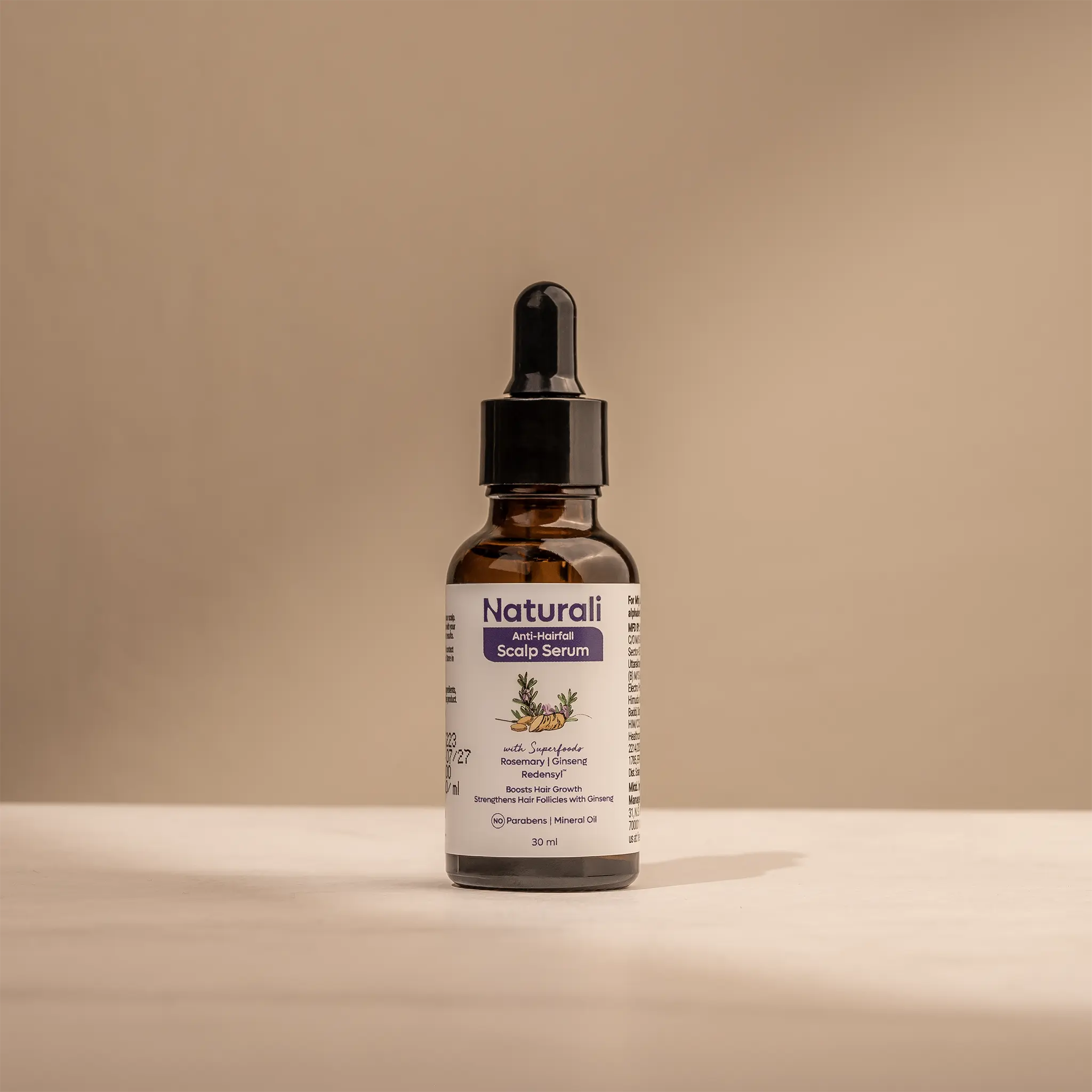Naturali Anti-Hairfall Scalp Serum With Rosemary,Korean Ginseng & Redensyl