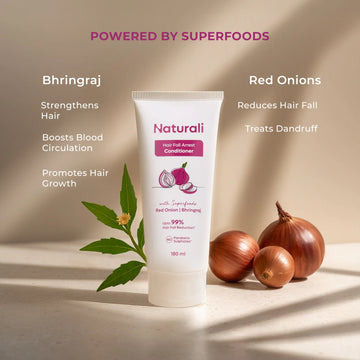 Naturali Hair Fall Arrest Conditioner with Red Onion, Coconut and Bhringraj
