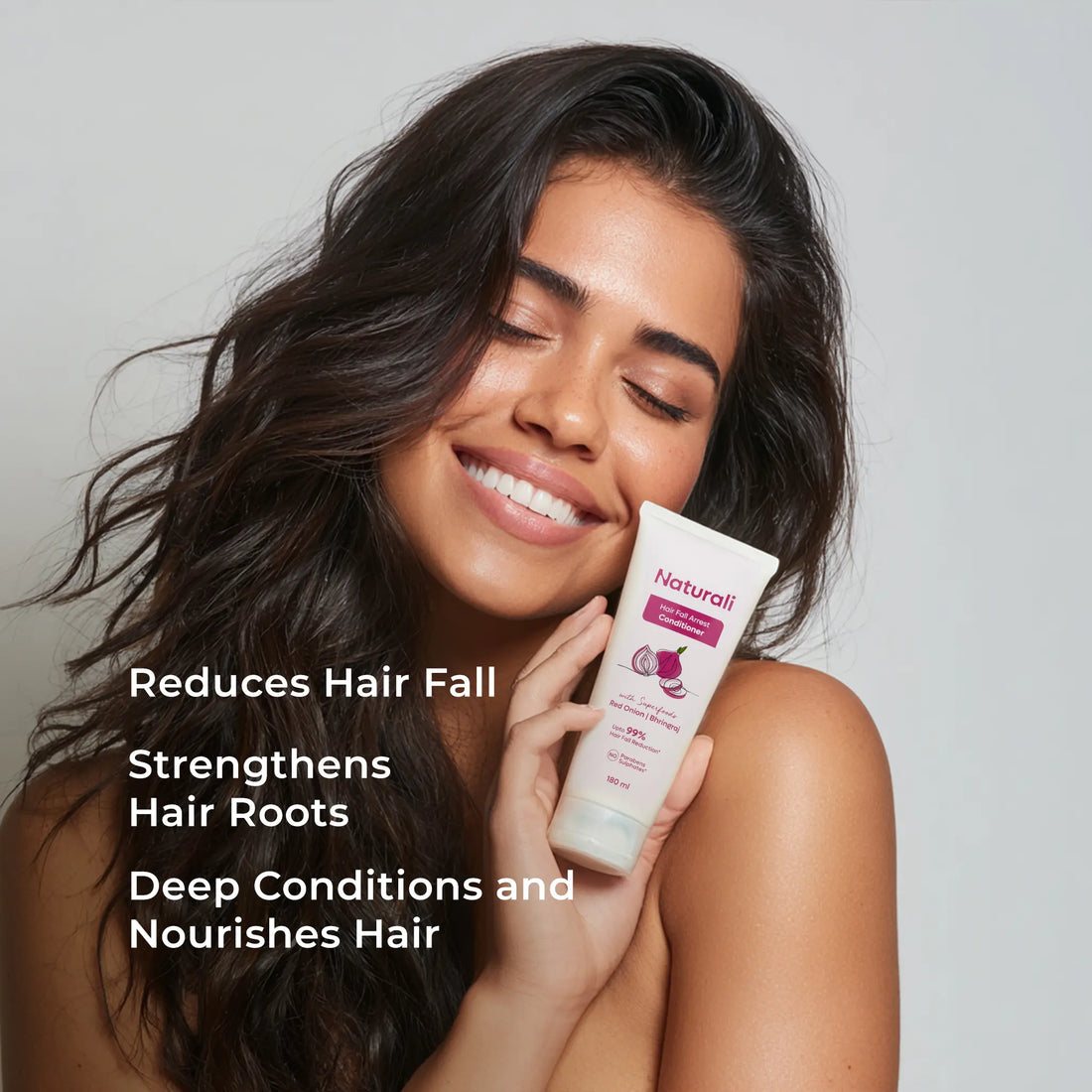 Naturali Hair Fall Arrest Conditioner with Red Onion, Coconut and Bhringraj