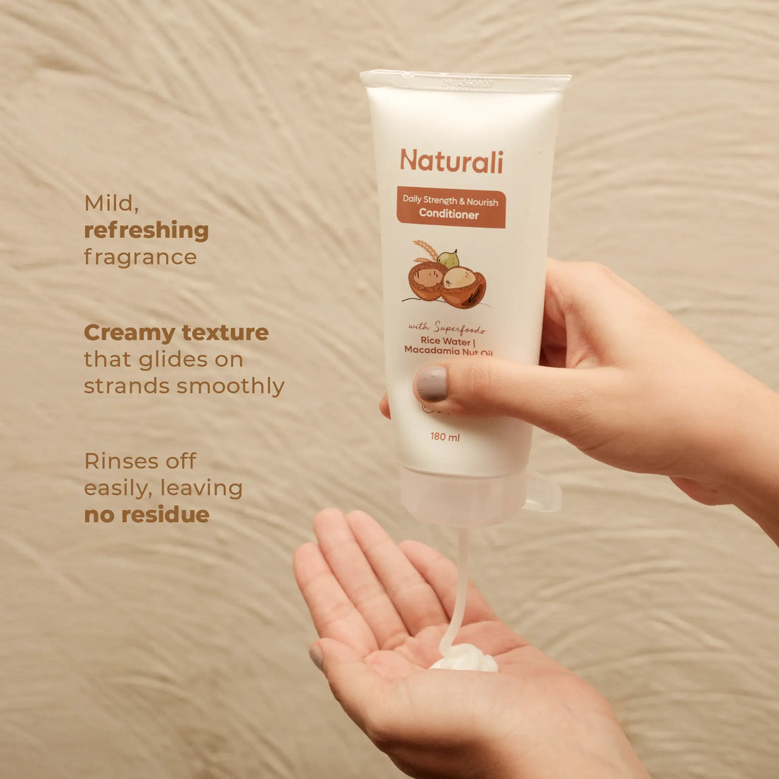 Daily Strength & Nourish Conditioner with Rice Water & Macadamia Nut Oil