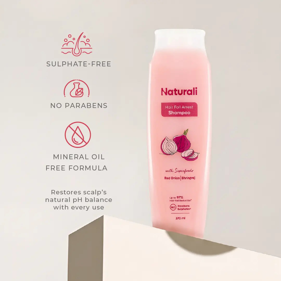 Naturali Hairfall Arrest Shampoo + Hairfall Arrest Conditioner + Organic Wooden Neem Comb