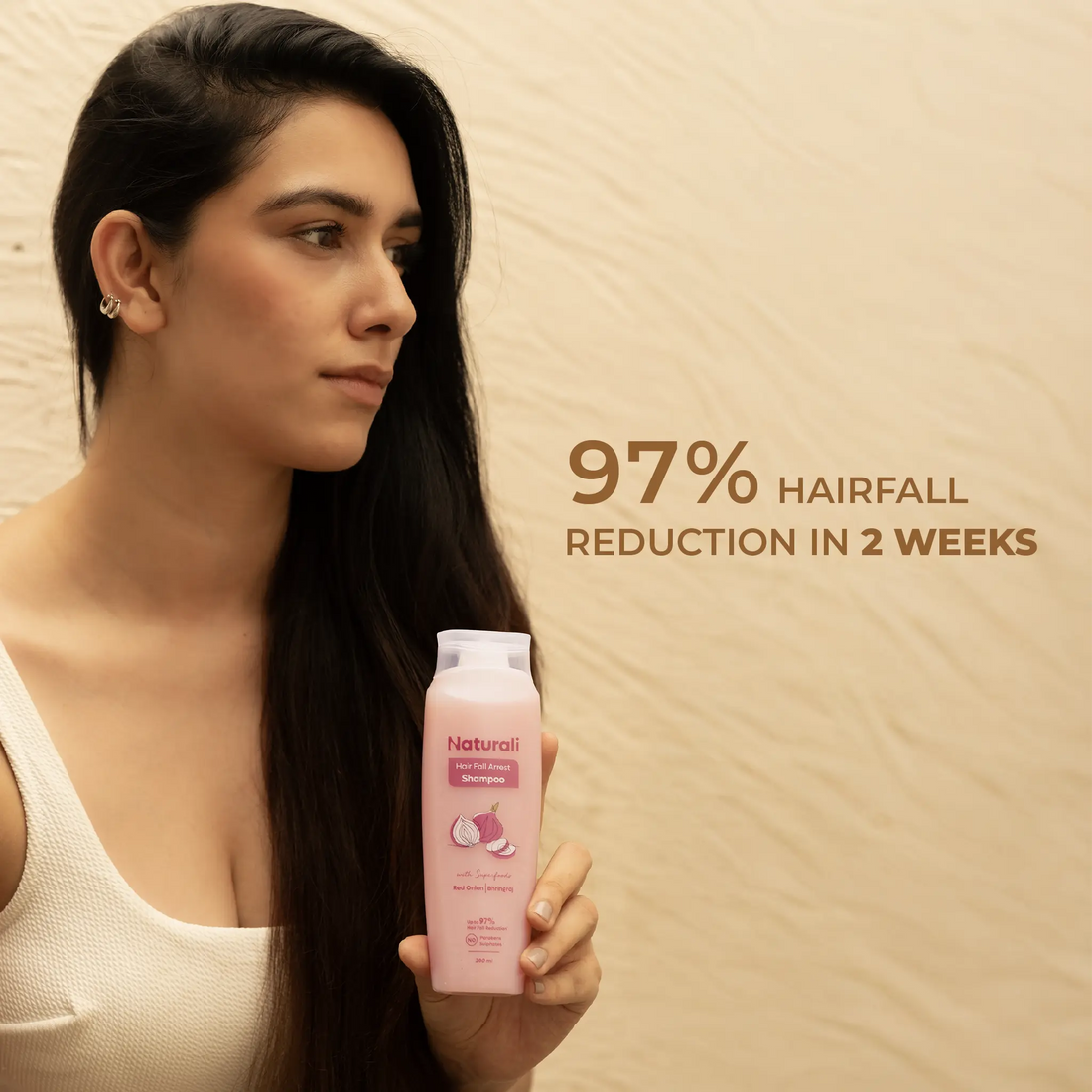 Naturali Hair Fall Arrest Shampoo with Onion and Bhringraj