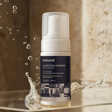 Naturali Clarifying Foaming Face Wash For Men With Green Tea, Willow Bark & Glycolic Acid