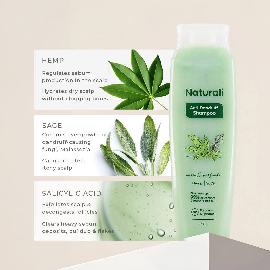Naturali Anti-Dandruff Shampoo + Hairfall Arrest Conditioner + Wooden Neem Comb