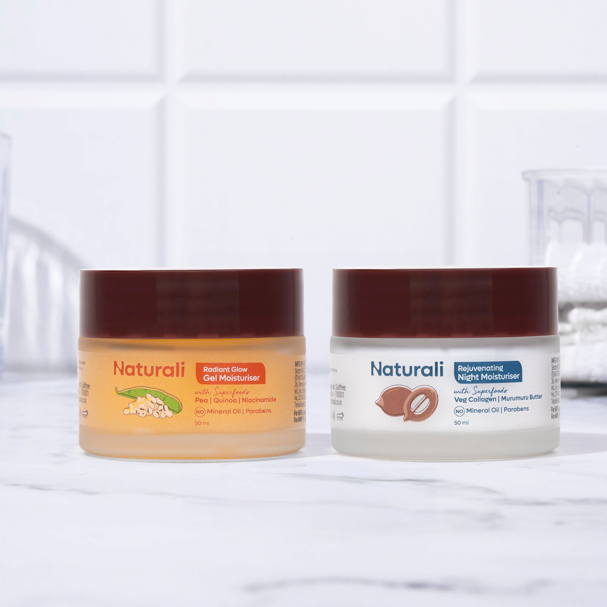 Naturali AM & PM Glow Essentials - Radiant Glow Gel Moisturiser + Rejuvenating Night Cream