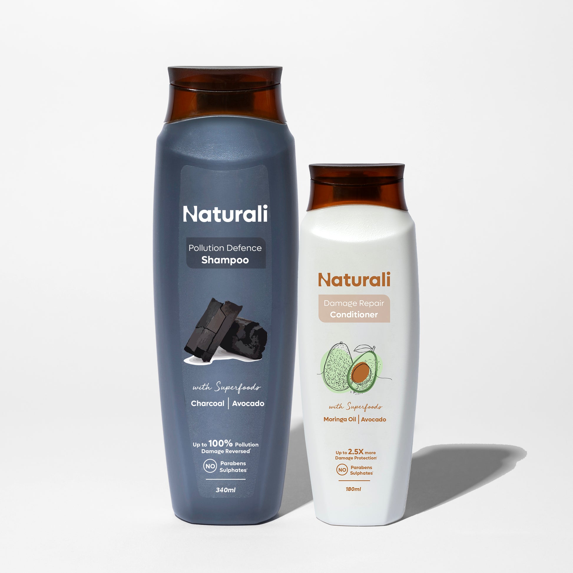 Naturali Pollution Defence Shampoo 340ml + Damage Repair Conditioner 180ml