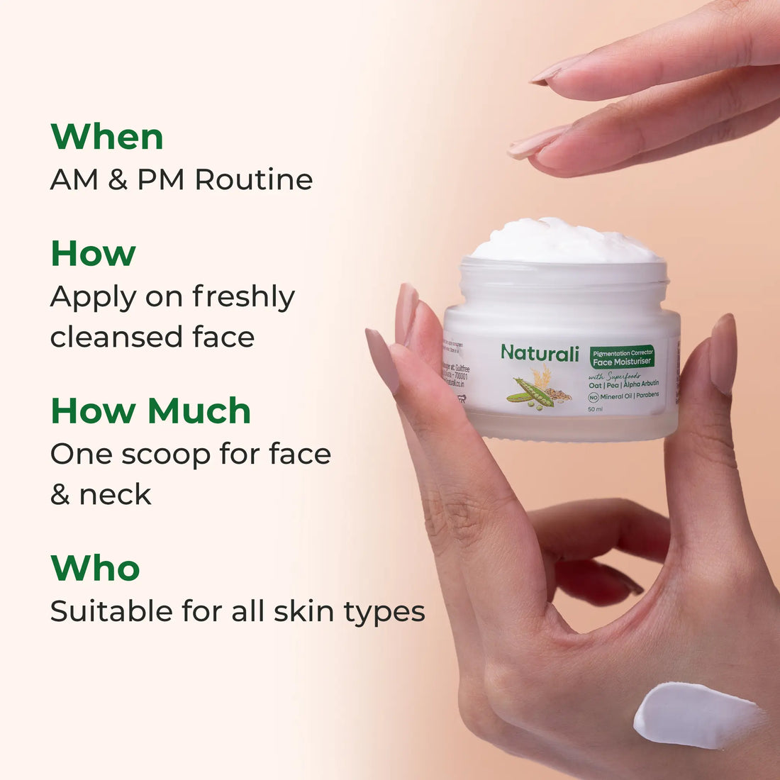 Naturali Pigmentation Corrector Moisturiser With Oat, Pea & Alpha Arbutin