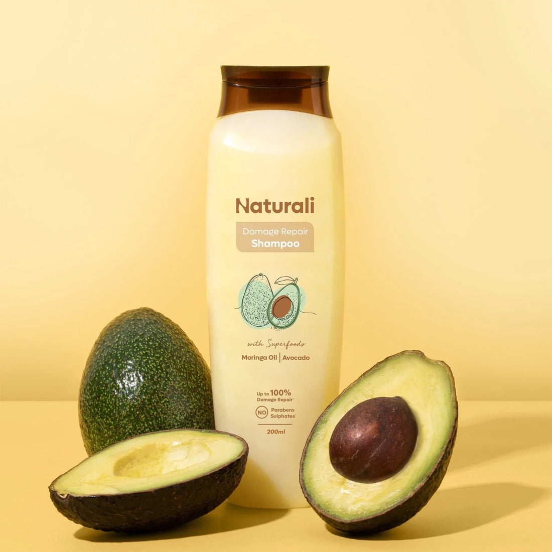 Naturali Damage Repair Shampoo with Avocado and Moringa Oil