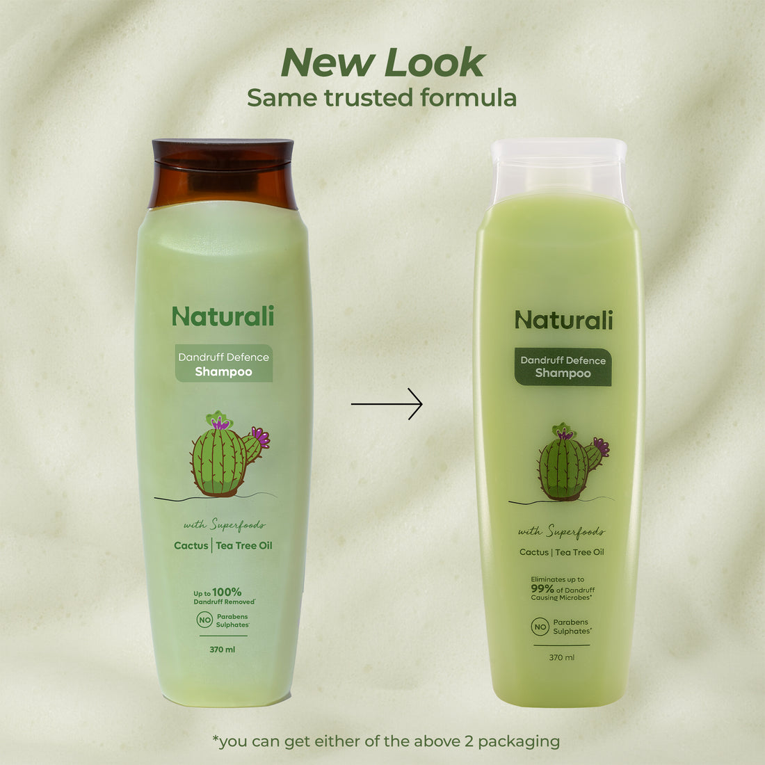Naturali Dandruff Defence Shampoo with Cactus and Tea Tree Oil