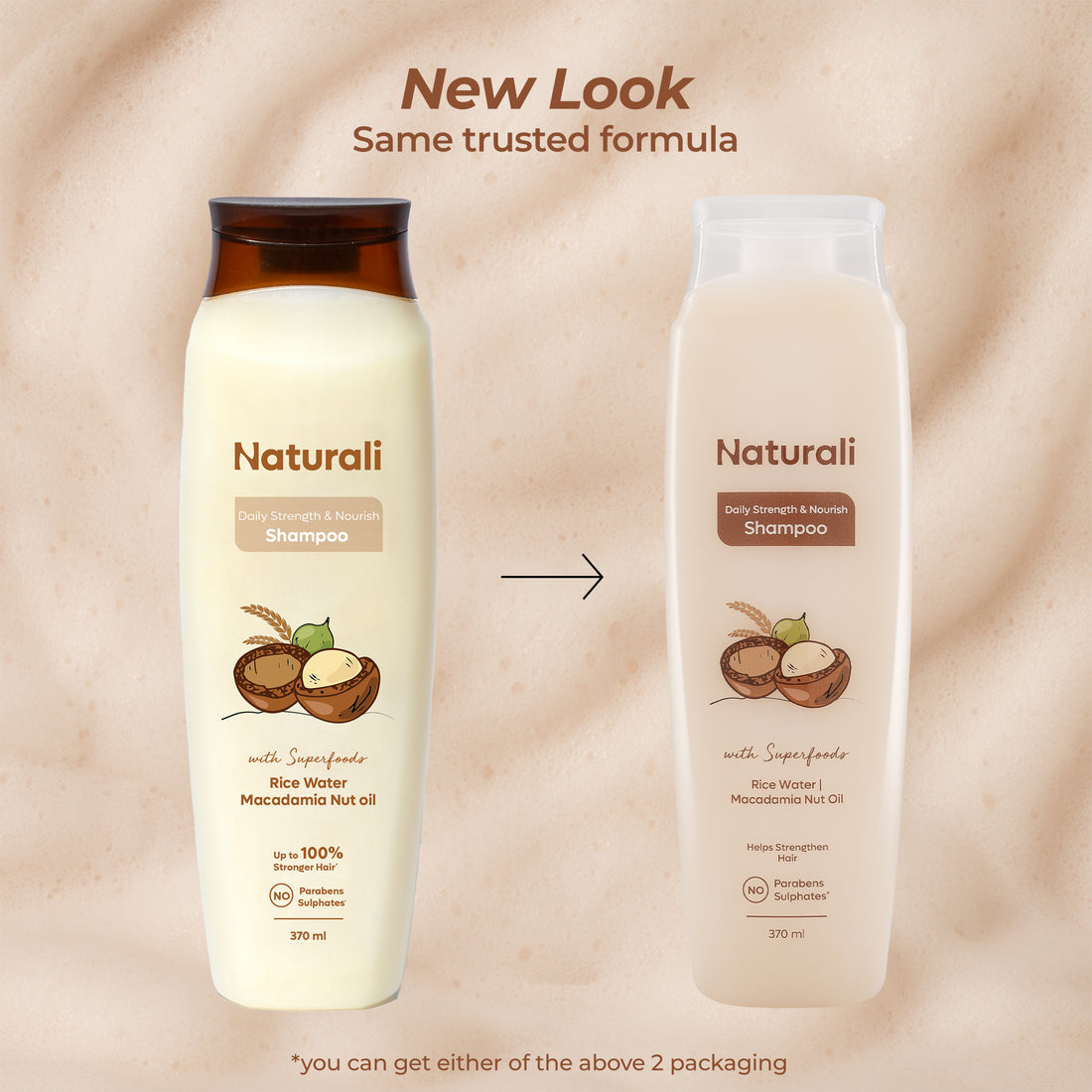 Naturali Daily Strength & Nourish Shampoo with Rice Water For Frizz Control & Shine
