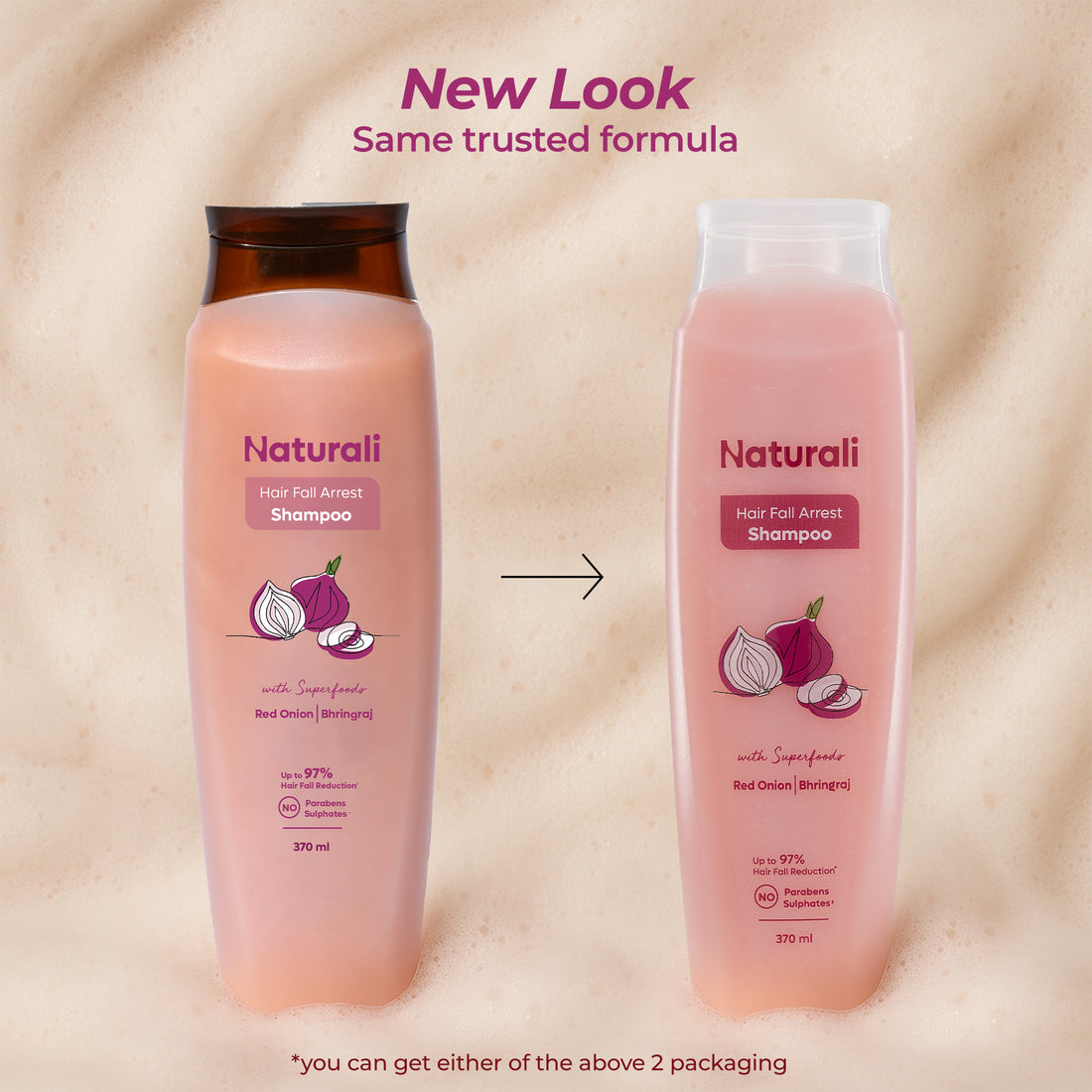 Naturali Hair Fall Arrest Shampoo with Onion and Bhringraj